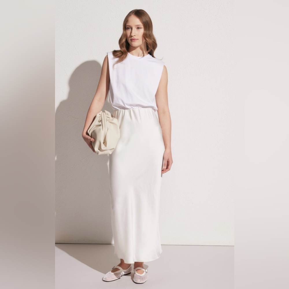 Zara White Maxi Pencil Dress Casual Resort Wear